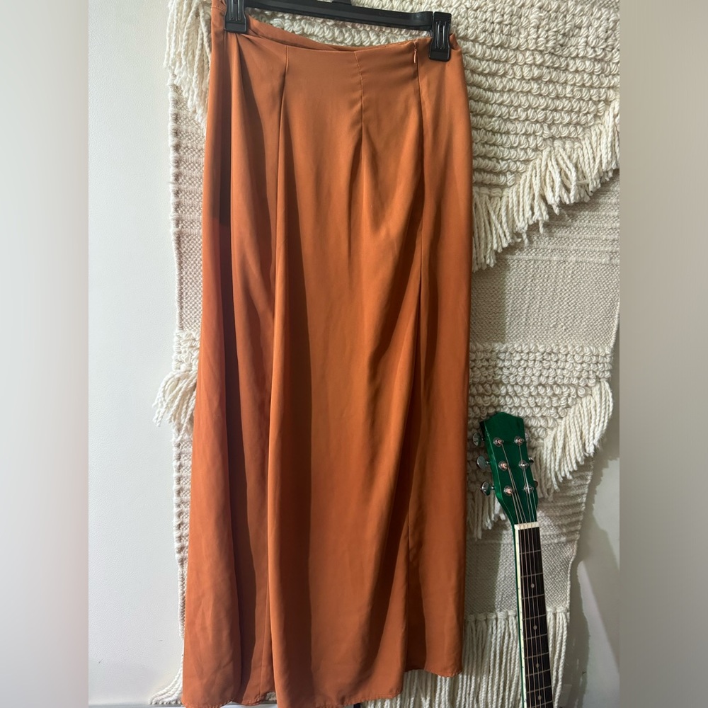 Orange Summer Maxi Skirt